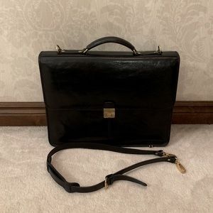 Vintage Genuine Leather Briefcase by Pedano (Made in Canada)